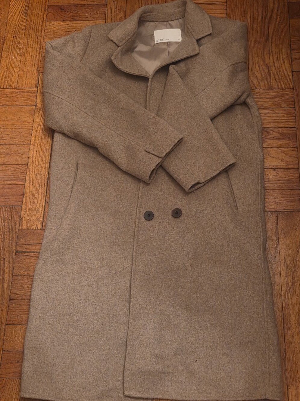 OAK + FORT Classic Fit Wool Blend Coat Size S-P